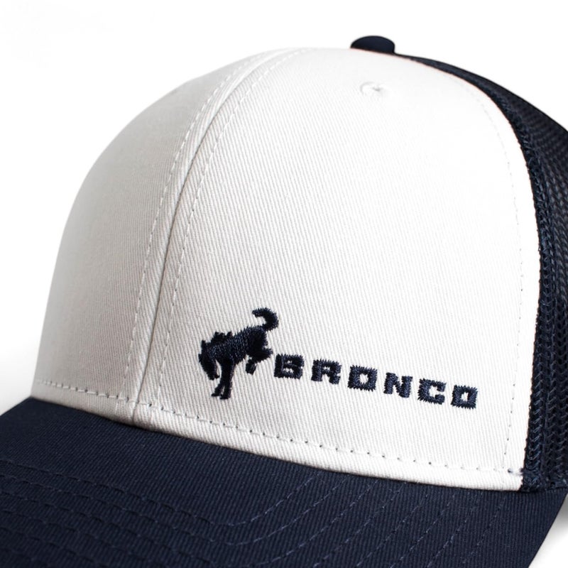 AMERICAN NEEDLE Ford Bronco Back Range SMU638C Adjustable Hat Baseball Cap White Navy Authentic New - Image 3